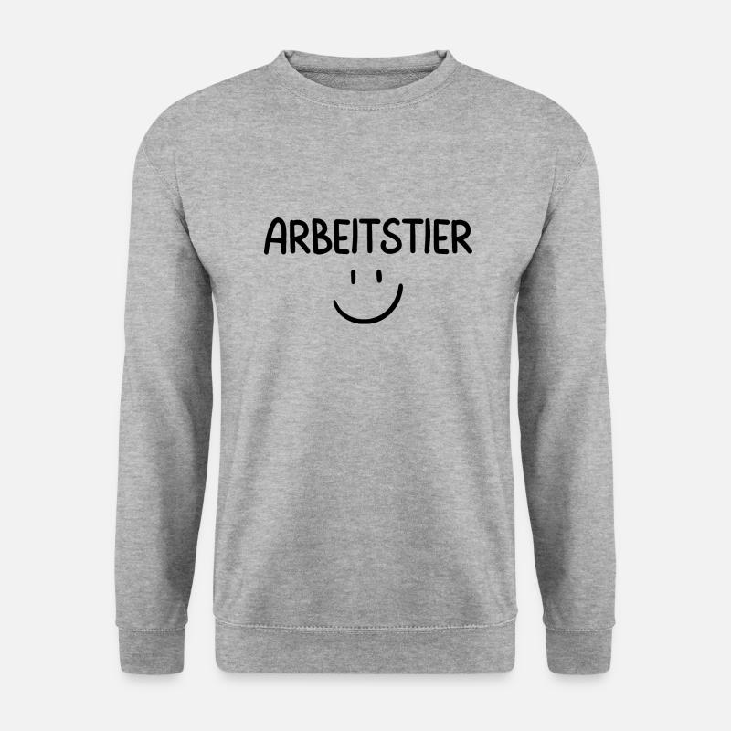 Arbeitstier - Unisex Pullover - Weißgrau meliert