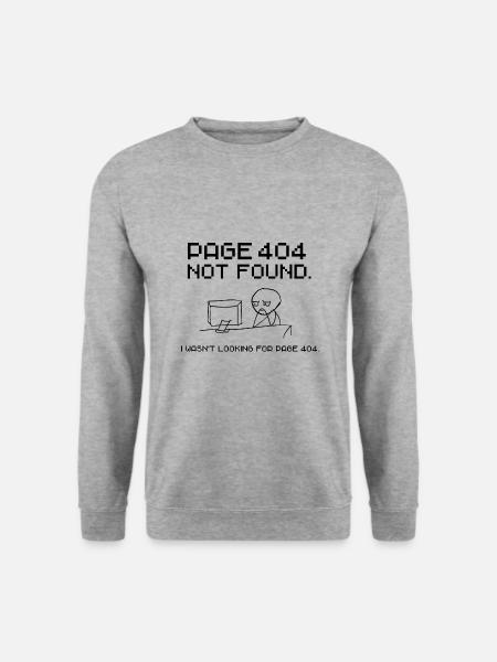 Erreur 404. Page non trouvée. IT Fun - Sweat-shirt Unisexe - gris chiné