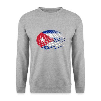 Cuba Flag Caribbean Vacation Cuba Travel Havana - Unisex Sweatshirt - salt & pepper - Front - Alina (178cm) & Michal (187cm)