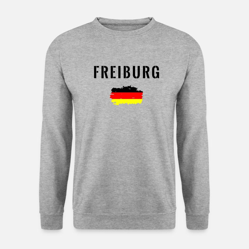 Freiburg Urlaub Deutschland Breisgau Schwarzwald - Unisex Pullover - Weißgrau meliert