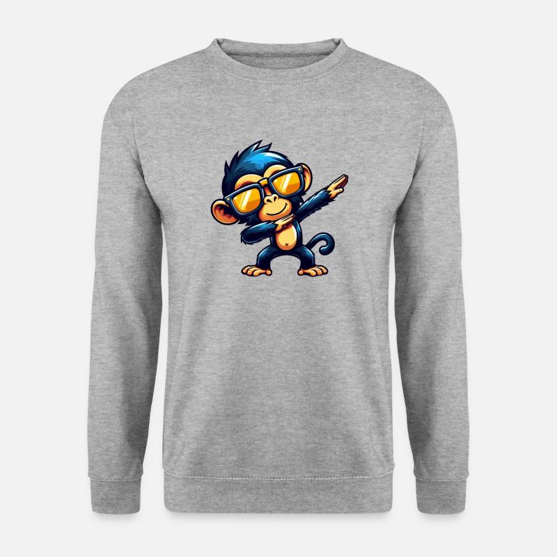 Chimpanzee Dabbing Cool Monkey Dancing - Unisex Sweatshirt - salt & pepper