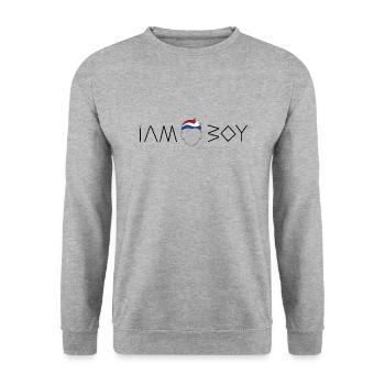 Je suis un garçon néerlandais - Sweat-shirt Unisexe - gris chiné - Devant - Alina (178cm) & Michal (187cm)