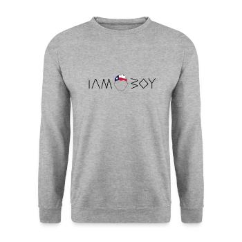 Je suis un garçon texan - Sweat-shirt Unisexe - gris chiné - Devant - Alina (178cm) & Michal (187cm)