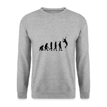 TENNIS Evolution - Unisex Pullover - Weißgrau meliert - Vorne - Alina (178cm) & Michal (187cm)