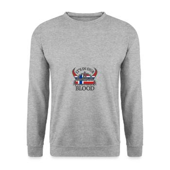 Norvège C'est dans notre sang Viking - Sweat-shirt Unisexe - gris chiné - Devant - Alina (178cm) & Michal (187cm)