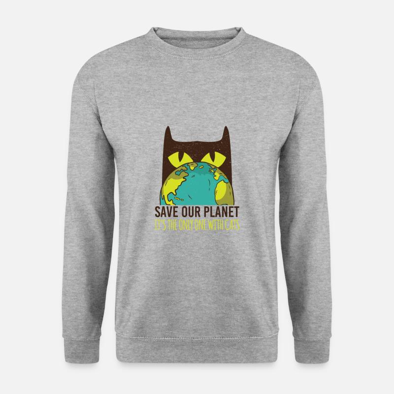 save the planet - Unisex Pullover - Weißgrau meliert