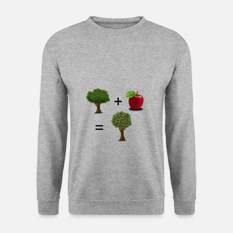 Plant + apple = apple tree - Unisex Sweatshirt - salt & pepper