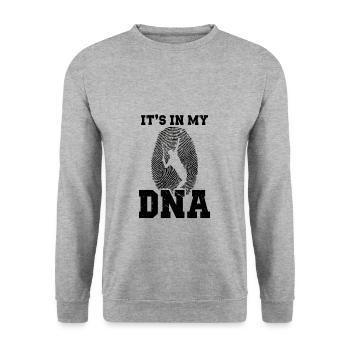 Tennis DNA | Players Team Coach Sports Gifts - Unisex Sweatshirt - salt & pepper - Front - Alina (178cm) & Michal (187cm)