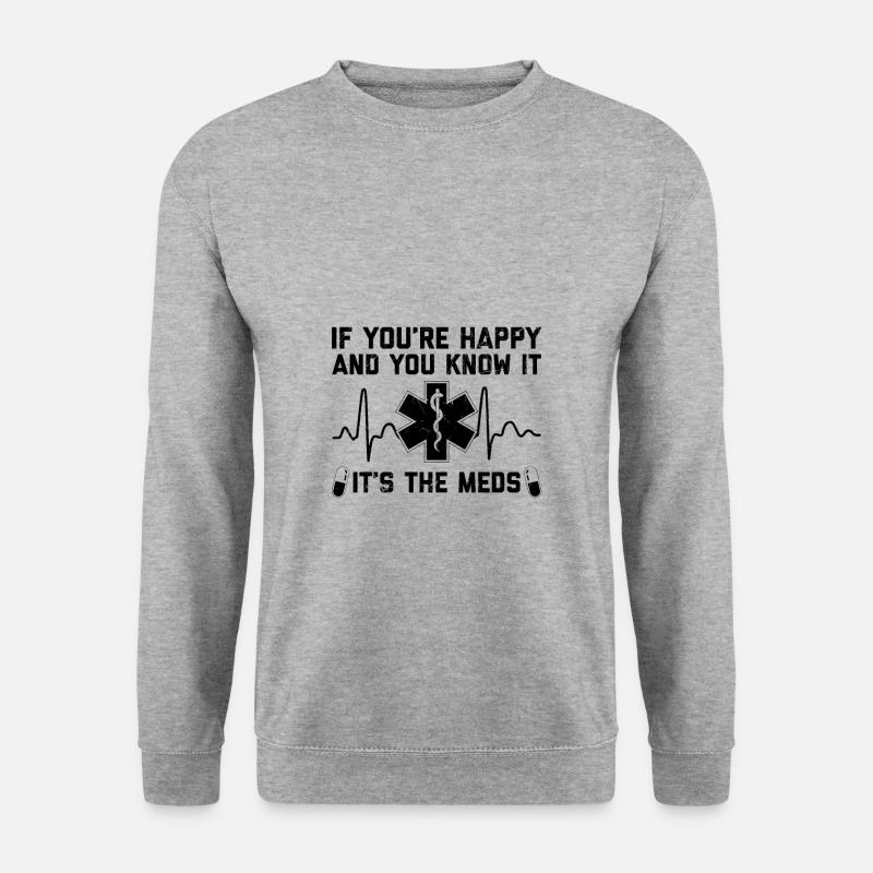 Pharmazie Sprüche | Apotheker Apotheke Geschenk - Unisex Pullover - Weißgrau meliert