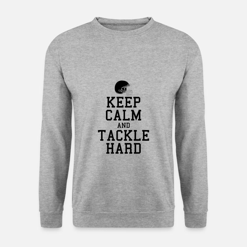 American Football | Touch Down Team Sport Geschenk - Unisex Pullover - Weißgrau meliert