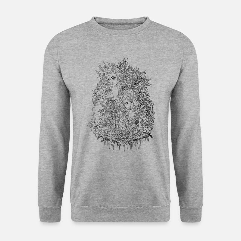 Robotgirls - Unisex Pullover - Weißgrau meliert