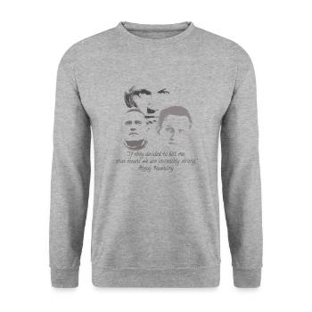Alexeï Navalny, Navalny, dessin, citation - Sweat-shirt Unisexe - gris chiné - Devant - Alina (178cm) & Michal (187cm)