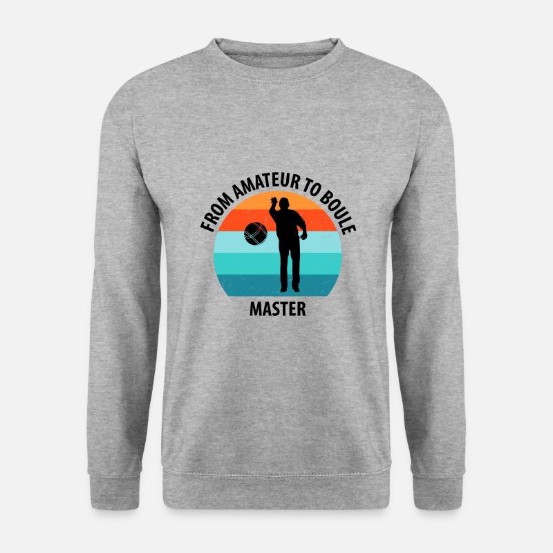 Boule Petanque Boccia Boules - Unisex Pullover - Weißgrau meliert