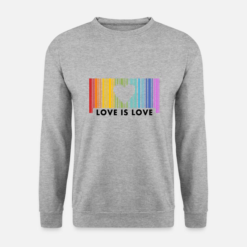 Love Is Love Rainbow Barcode - Unisex Sweatshirt - salt & pepper