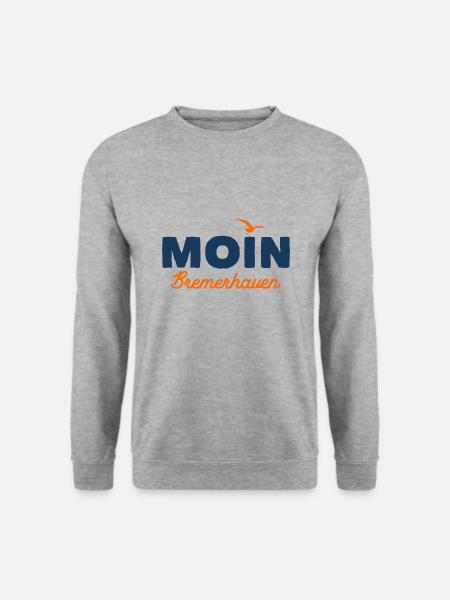 Nordsee Moin Bremerhaven - Unisex Pullover - Weißgrau meliert
