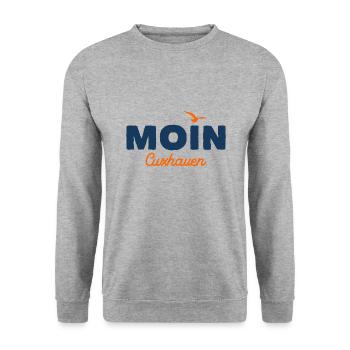 Nordsee Moin Cuxhaven - Unisex Pullover - Weißgrau meliert - Vorne - Alina (178cm) & Michal (187cm)