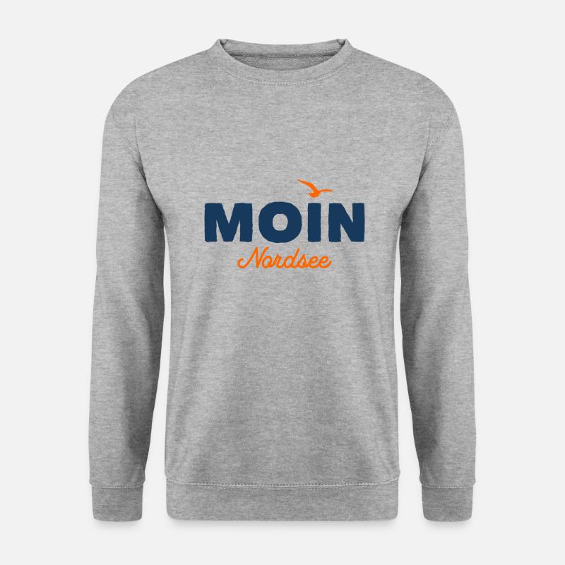 Nordsee Moin Nordsee - Unisex Pullover - Weißgrau meliert