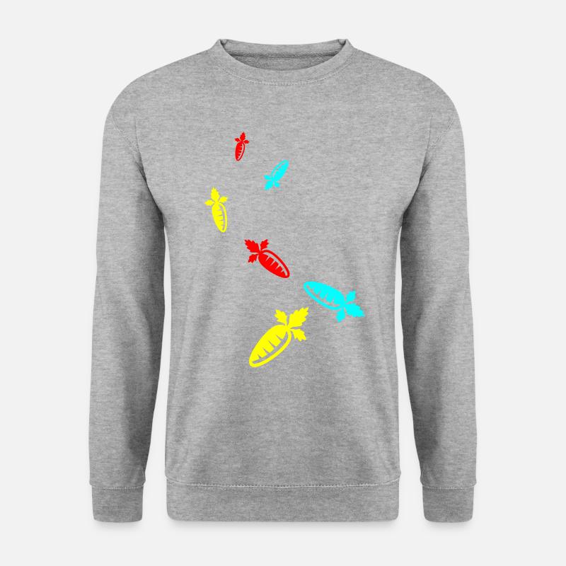 Karotte Symbol - Unisex Pullover - Weißgrau meliert