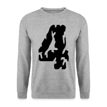 Maillot 4 numéros - Sweat-shirt Unisexe - gris chiné - Devant - Alina (178cm) & Michal (187cm)