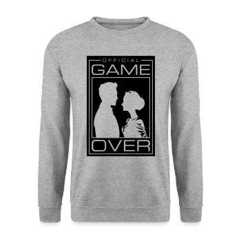 Jeu de couple de mariage sur le couple de mariage Jga - Sweat-shirt Unisexe - gris chiné - Devant - Alina (178cm) & Michal (187cm)