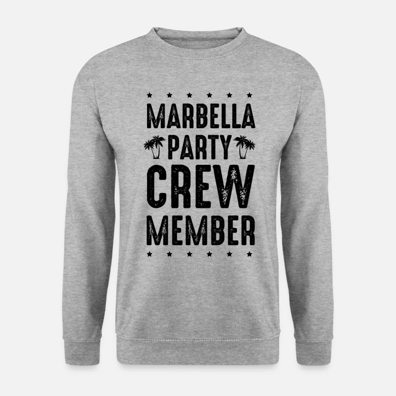 Marbella Party Crew - Unisex Pullover - Weißgrau meliert