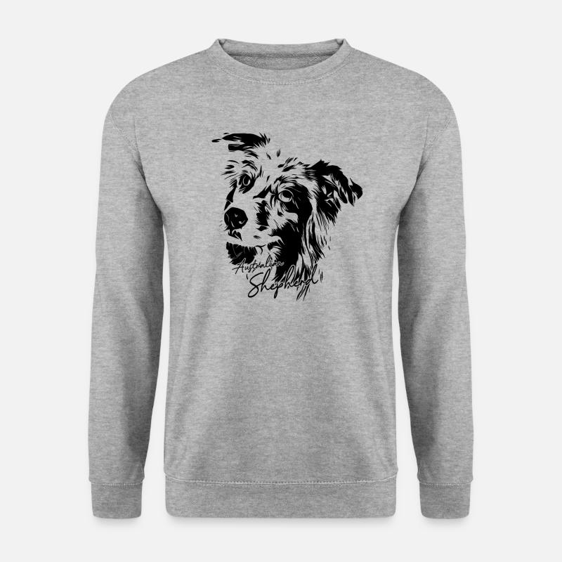 Australian Shepherd - Unisex Pullover - Weißgrau meliert