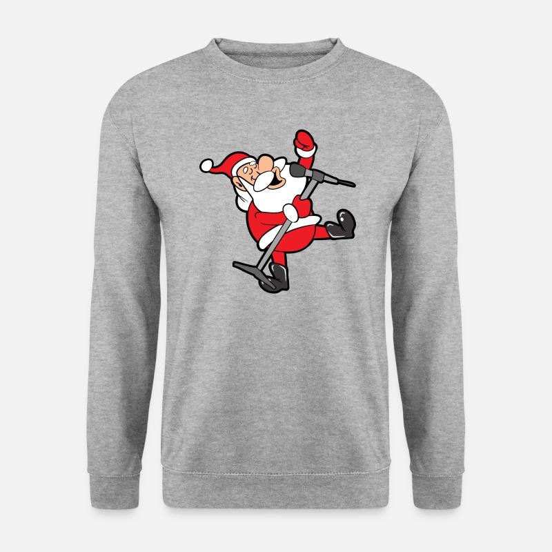 Weihnachtsmann - Unisex Pullover - Weißgrau meliert
