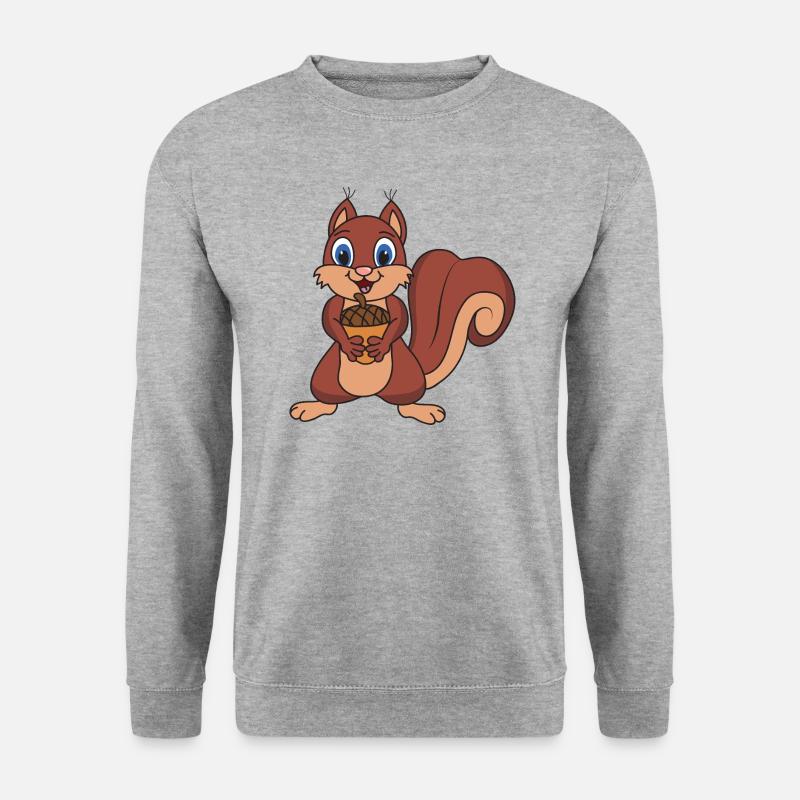 Eichhörnchen - Unisex Pullover - Weißgrau meliert