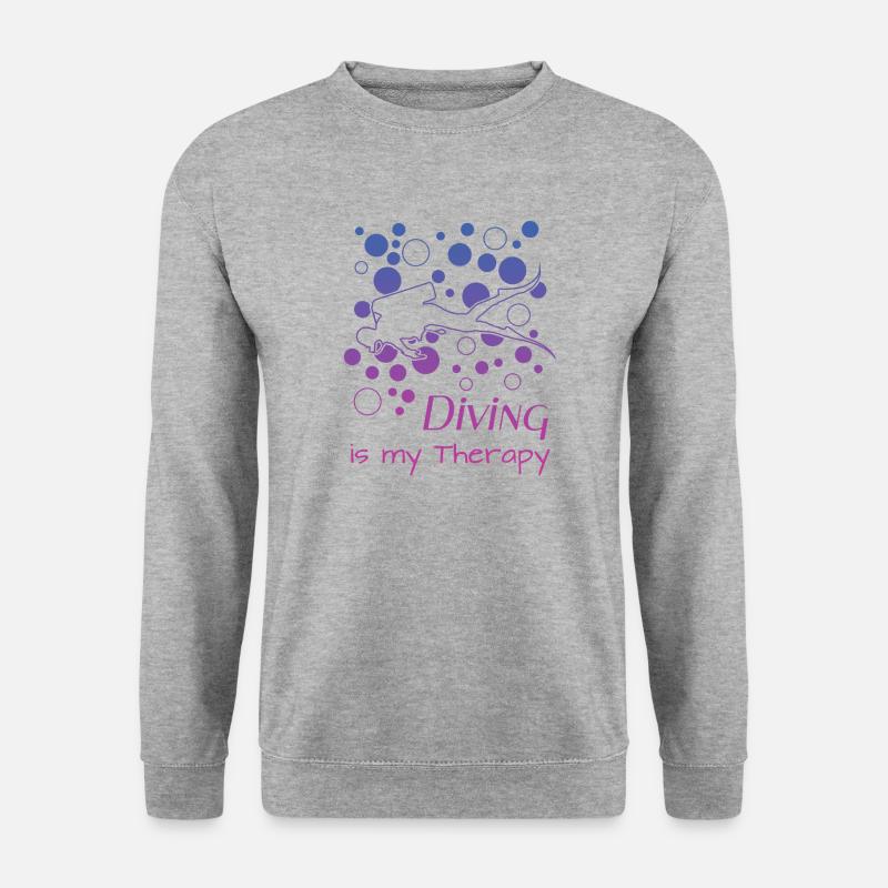 Diving diving - Unisex Pullover - Weißgrau meliert