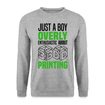 | d’impression 3D Technologie d’imprimante 3D Hobby Idée cadeau - Sweat-shirt Unisexe - gris chiné - Devant - Alina (178cm) & Michal (187cm)