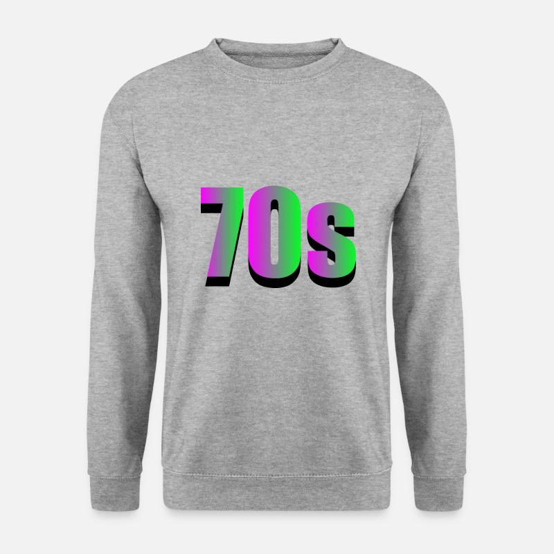 70s bunt - Unisex Pullover - Weißgrau meliert