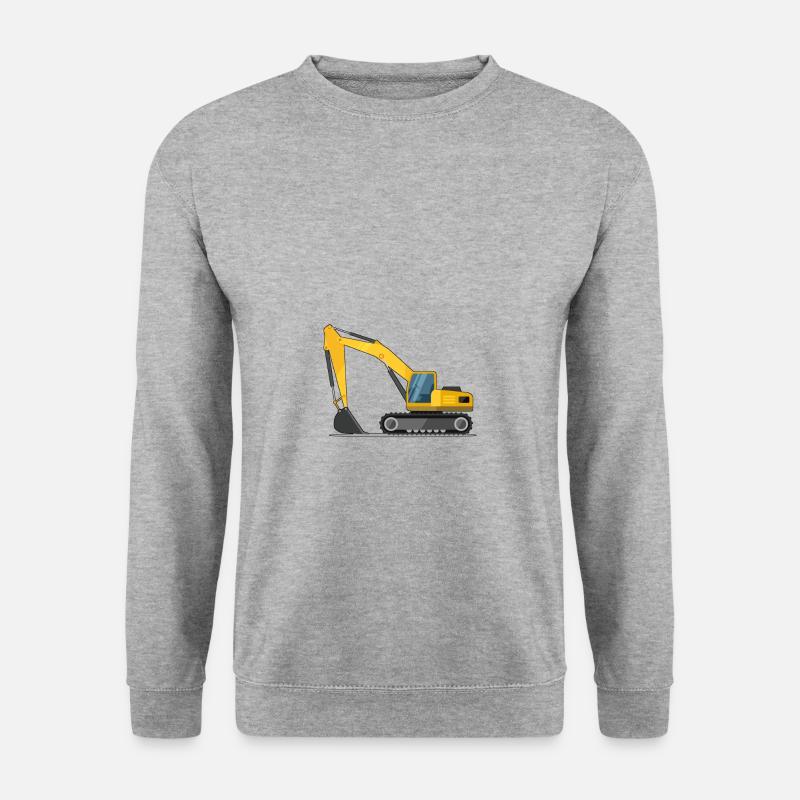 Bagger Geschenk Geschenkidee - Unisex Pullover - Weißgrau meliert