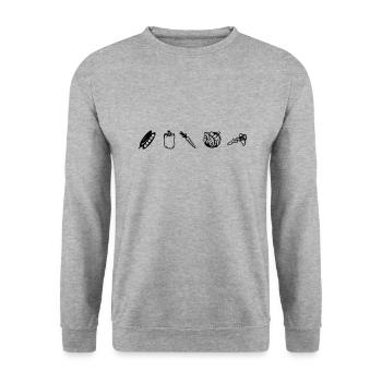 Veggies, Vegetarian, Vegan (cheap!) - Unisex Sweatshirt - salt & pepper - Front - Alina (178cm) & Michal (187cm)