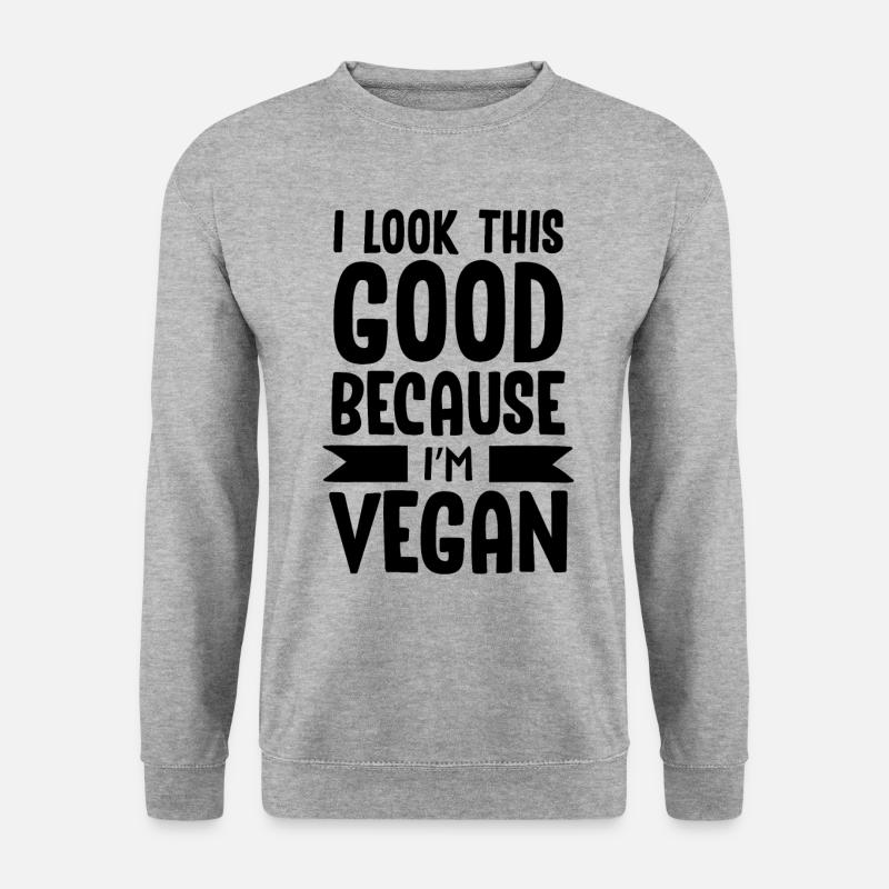 Vegan Veganer - Unisex Pullover - Weißgrau meliert