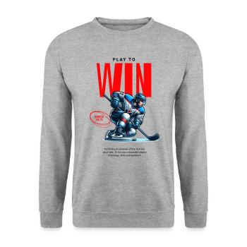 Play To Win 2 - Unisex Pullover - Weißgrau meliert - Vorne - Alina (178cm) & Michal (187cm)