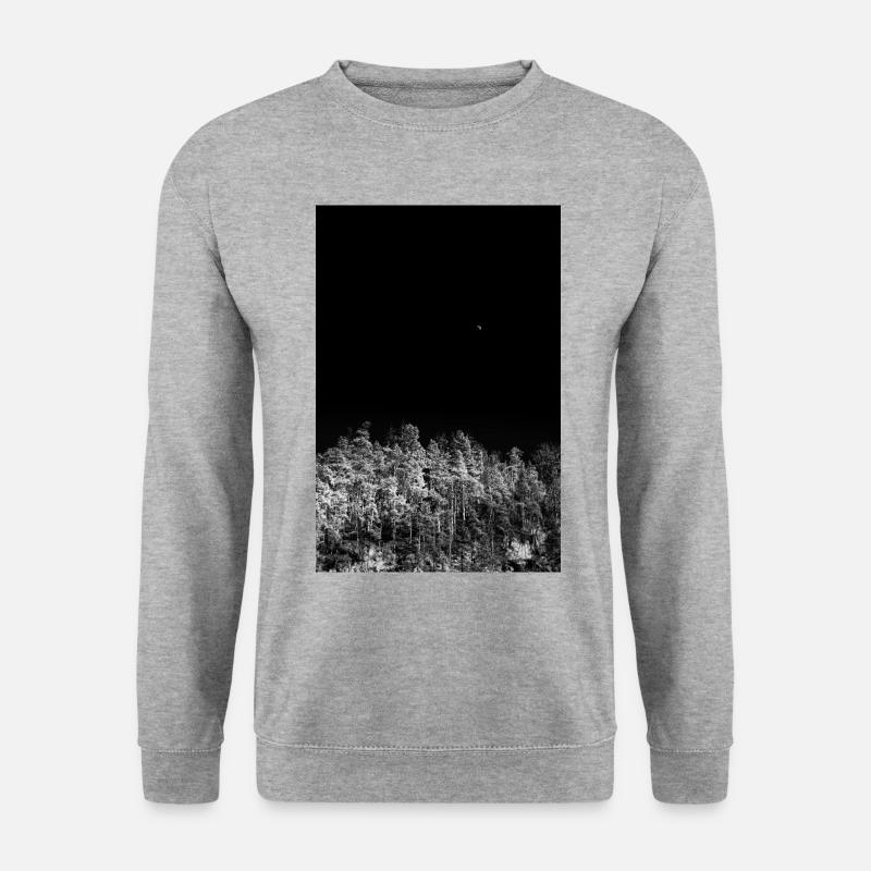 Night forest in monochromatic tones - Unisex Sweatshirt - salt & pepper