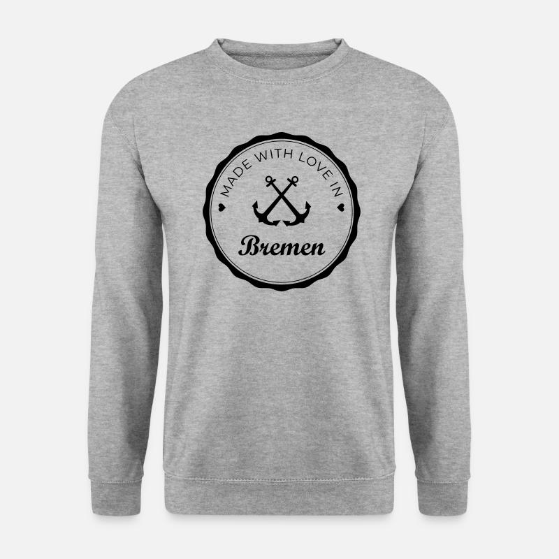 Bremen - Unisex Pullover - Weißgrau meliert