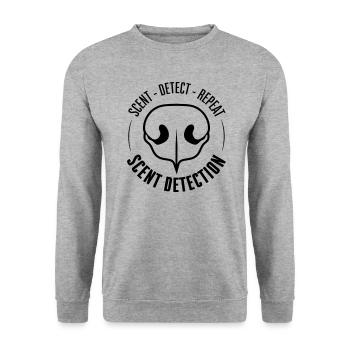 DÉTECTION DE PARFUM Chiens de dressage Chiens Recherche Chiens - Sweat-shirt Unisexe - gris chiné - Devant - Alina (178cm) & Michal (187cm)