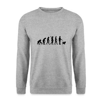 Papillon - Unisex Sweatshirt - salt & pepper - Front - Alina (178cm) & Michal (187cm)