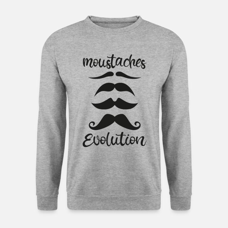 Moustache evolution - Unisex Sweatshirt - salt & pepper