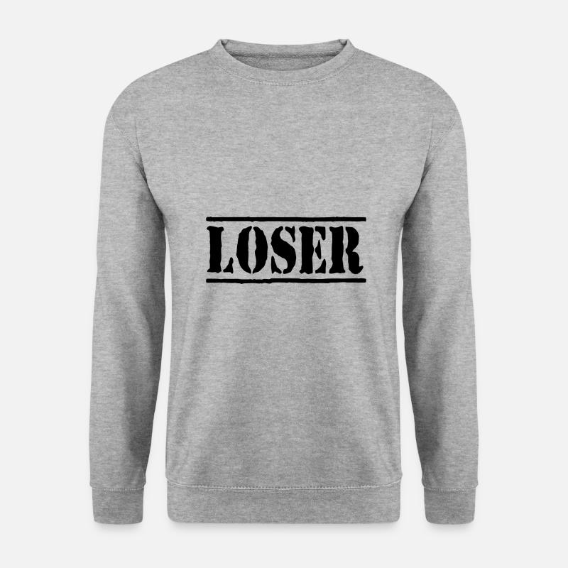 Loser Verlierer Loser Lover Style Geschenkidee - Unisex Pullover - Weißgrau meliert