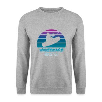 Wakeboard, since 1960 - Unisex Pullover - Weißgrau meliert - Vorne - Alina (178cm) & Michal (187cm)