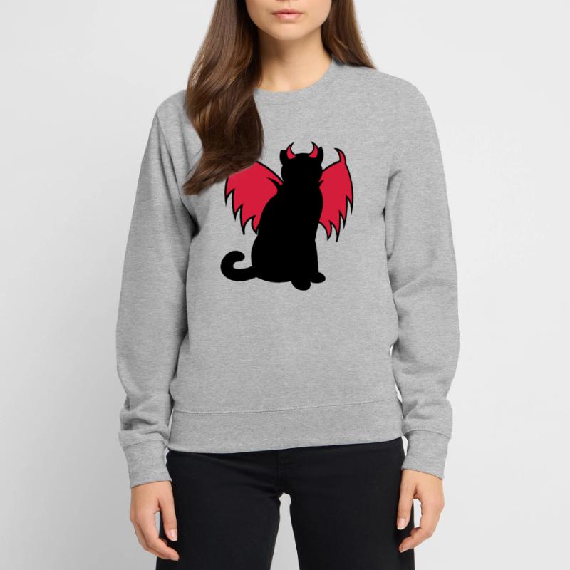 Devil Cat / Teufelskatze / chat diable / gift idea Unisex Pullover