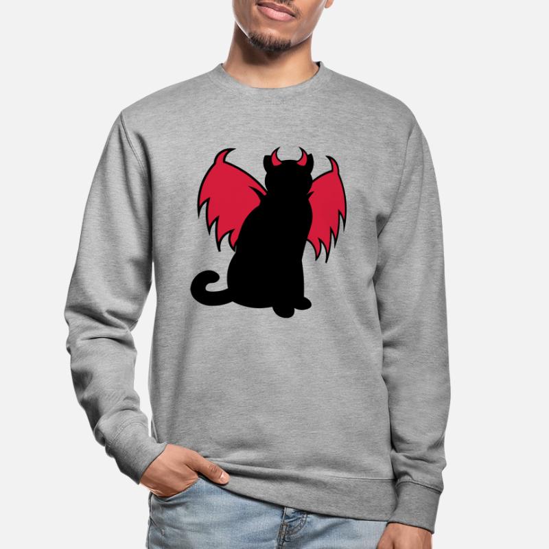 Devil Cat / Teufelskatze / chat diable / gift idea Unisex Pullover