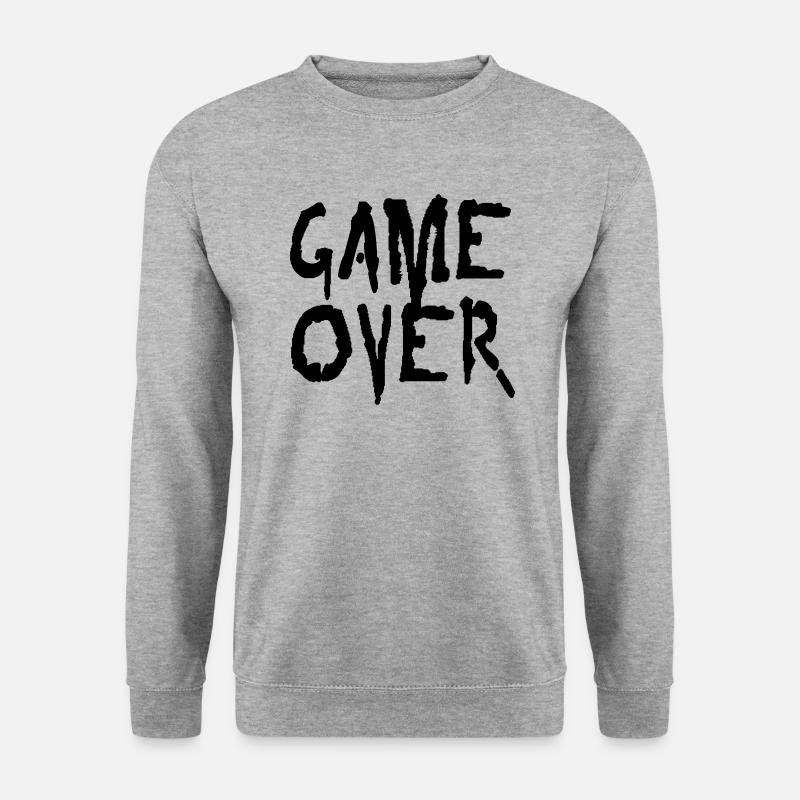game over - Unisex Pullover - Weißgrau meliert