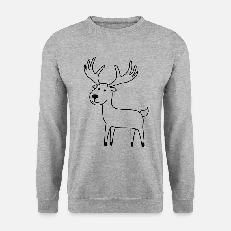 Elk Comic Animal - Unisex Sweatshirt - salt & pepper