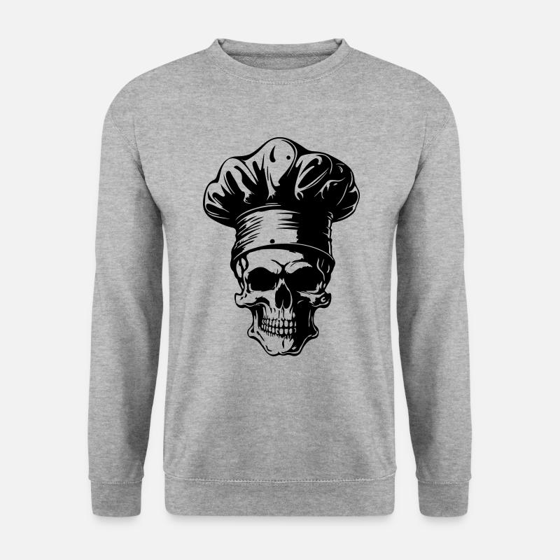 Skelett Koch - Unisex Pullover - Weißgrau meliert
