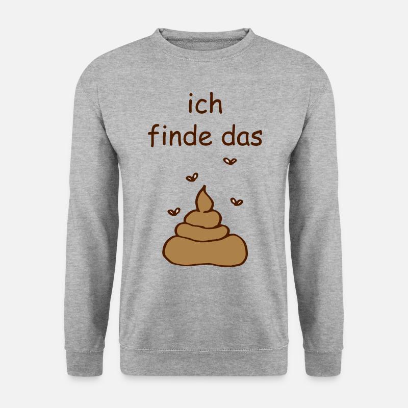 ich finde das Scheiße - Unisex Pullover - Weißgrau meliert