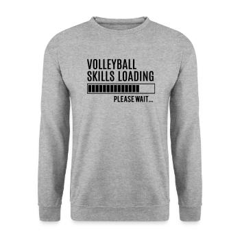 Volleyball volleyball player gift volleyball game - Unisex Sweatshirt - salt & pepper - Front - Alina (178cm) & Michal (187cm)