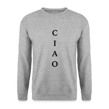 Ciao Expression - Unisex Sweatshirt - salt & pepper - Front - Alina (178cm) & Michal (187cm)